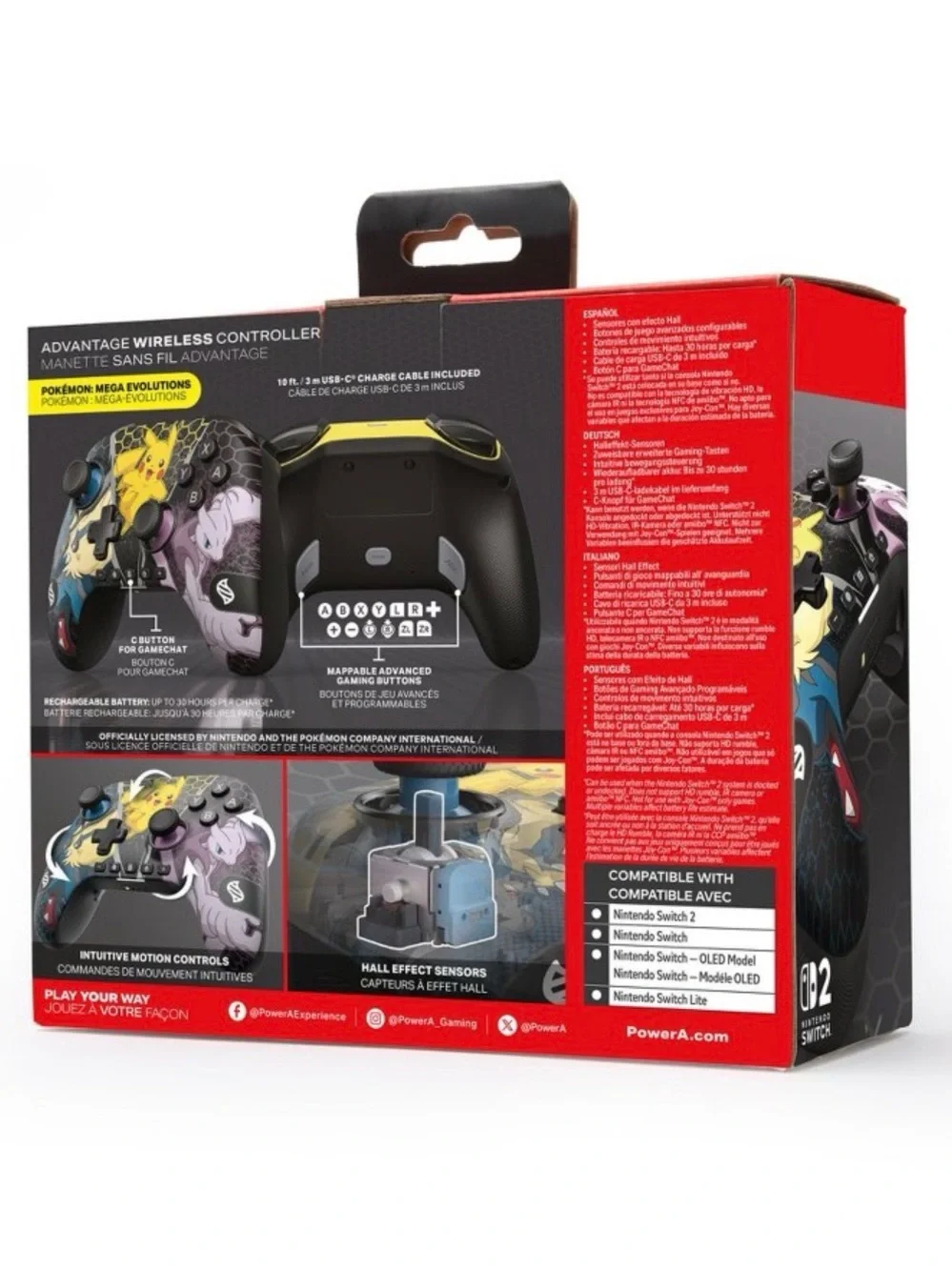 PowerA Nintendo Switch 2 Advantage Wireless Controller Pokemon: Mega Evolutions